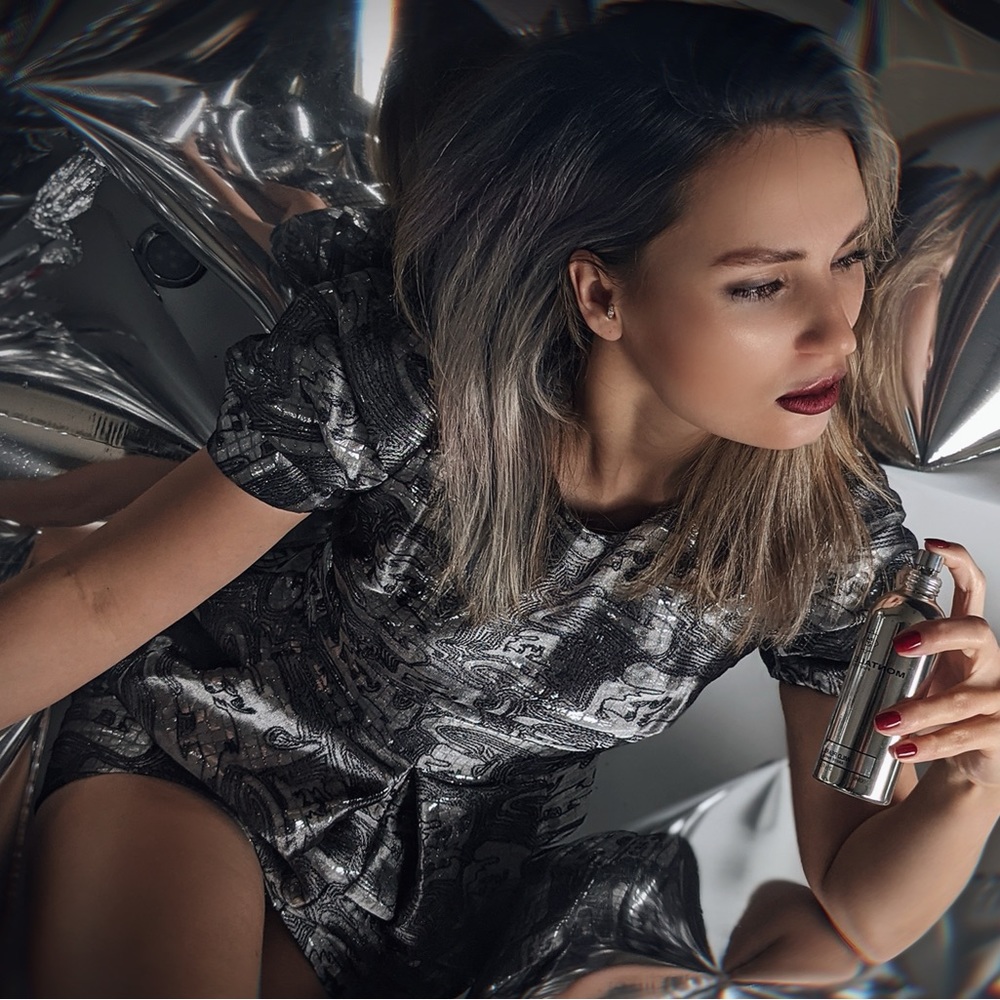 Silver mini dress by Vivienne tam